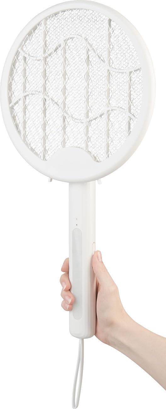 infactory Fliegen-Klatschen: 4er 2in1-Akku-Insektenvernichter & Fliegenklatsche mit UV-LEDs (Fliegenklatsche nmit UV Licht, Anti-Mücken-Lampen, Motten)