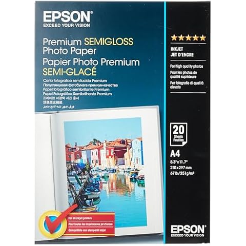 Epson A4 Semi-Gloss Photo Paper Pack Cover