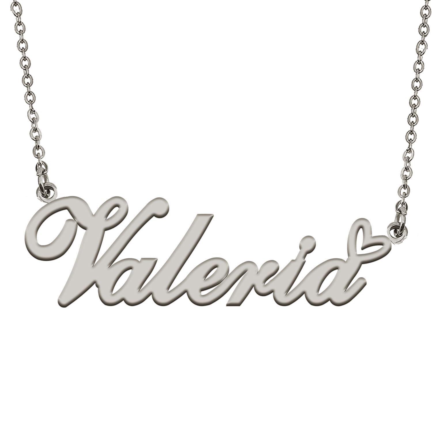 HUAN XUN Custom Personalized Name Necklace for Women Stainless Steel Love Heart Initial Pendant Jewelry Gift for Mother Day Birthday Christmas