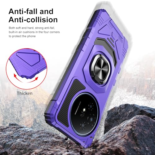 Coque TCL 50 XL 5G violette avec protège-écran verre trempé - 5