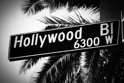 Hollywood Street Sign Wall Art Print image