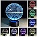 Produktbild 3D Illusion Lampe, USB Nachlichter 7 Farbwechsel 3D Effekt Stern LED Nachlampe schreibtischlampe Kreativ Leuchten Tischleuchte Dekoratives Licht für Kinder Jungen Geschenk für Sohn