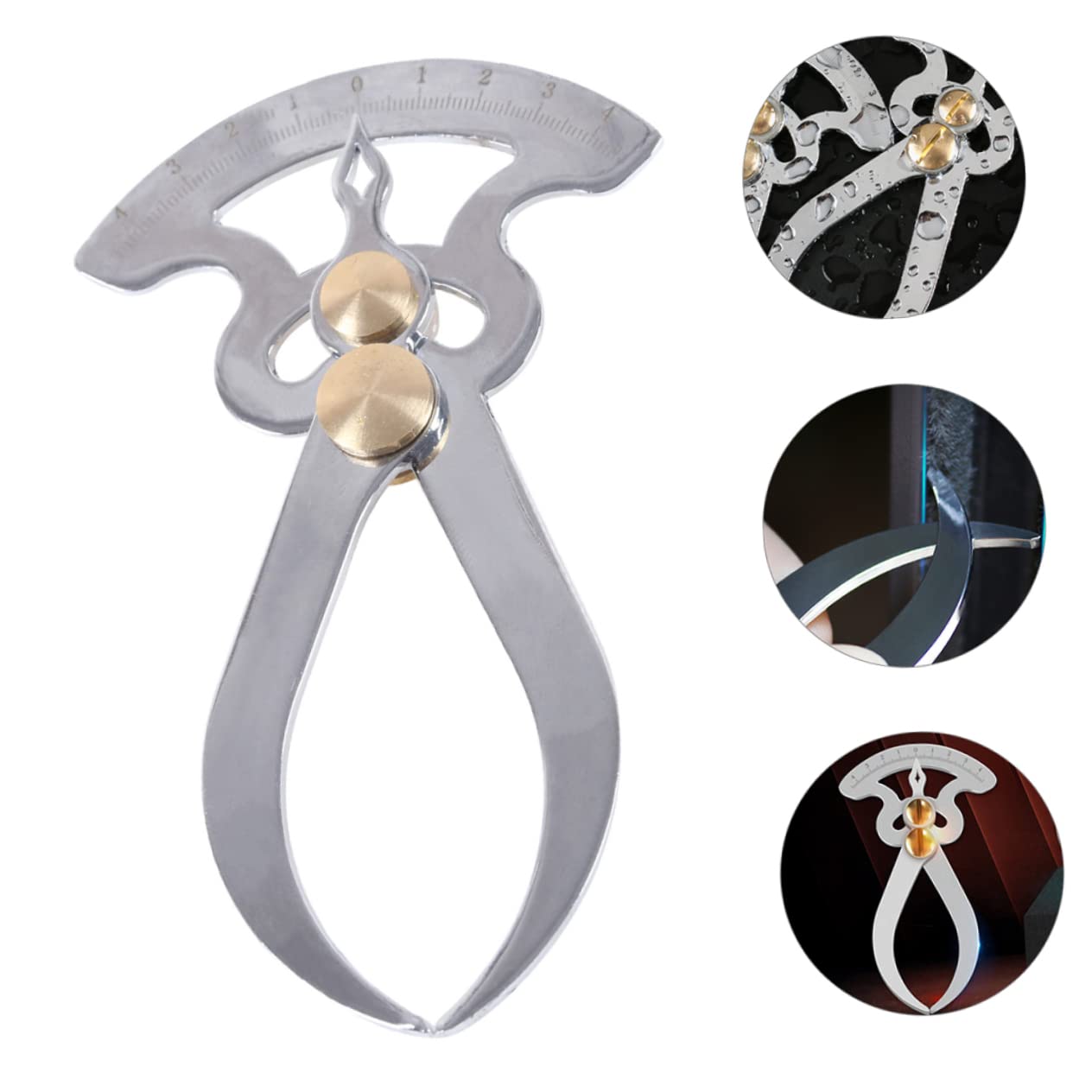 GLEAVI Stainless Steel Calipers Portable Id Dividers for Accurate Thickness Measurement and Rustproof Gauge for Woodworking and Metalworking Projects