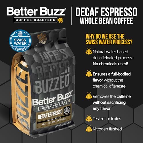 Better Buzz Decaf Espresso Dark Roast Café en Grano 12oz miniatura 3
