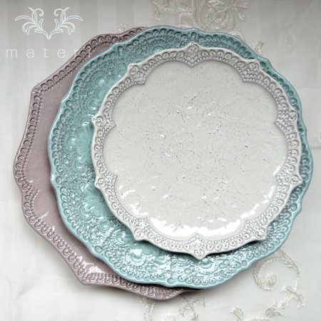 Amazon.co.jp: クリーム レースプレート 16cm LaCeramicaVBC ceramica