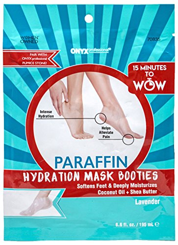 Onyx Feet Paraffin Hydration Mask Booties, Lavender, 6.6 fl oz