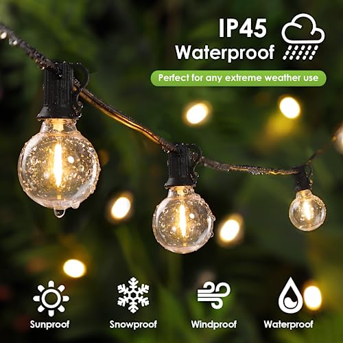 Mlambert USTX-G40-100FT-50S-1 Led Outdoor String Lights, Dimmable Patio Lights, Waterproof Shatterproof 50+3 G40 Globe Bulb Lights thumb #2