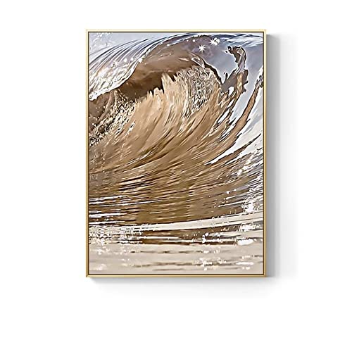GXTBPCR Nordic Abstract Golden Feather Poster e Stampa Wing Canvas ...