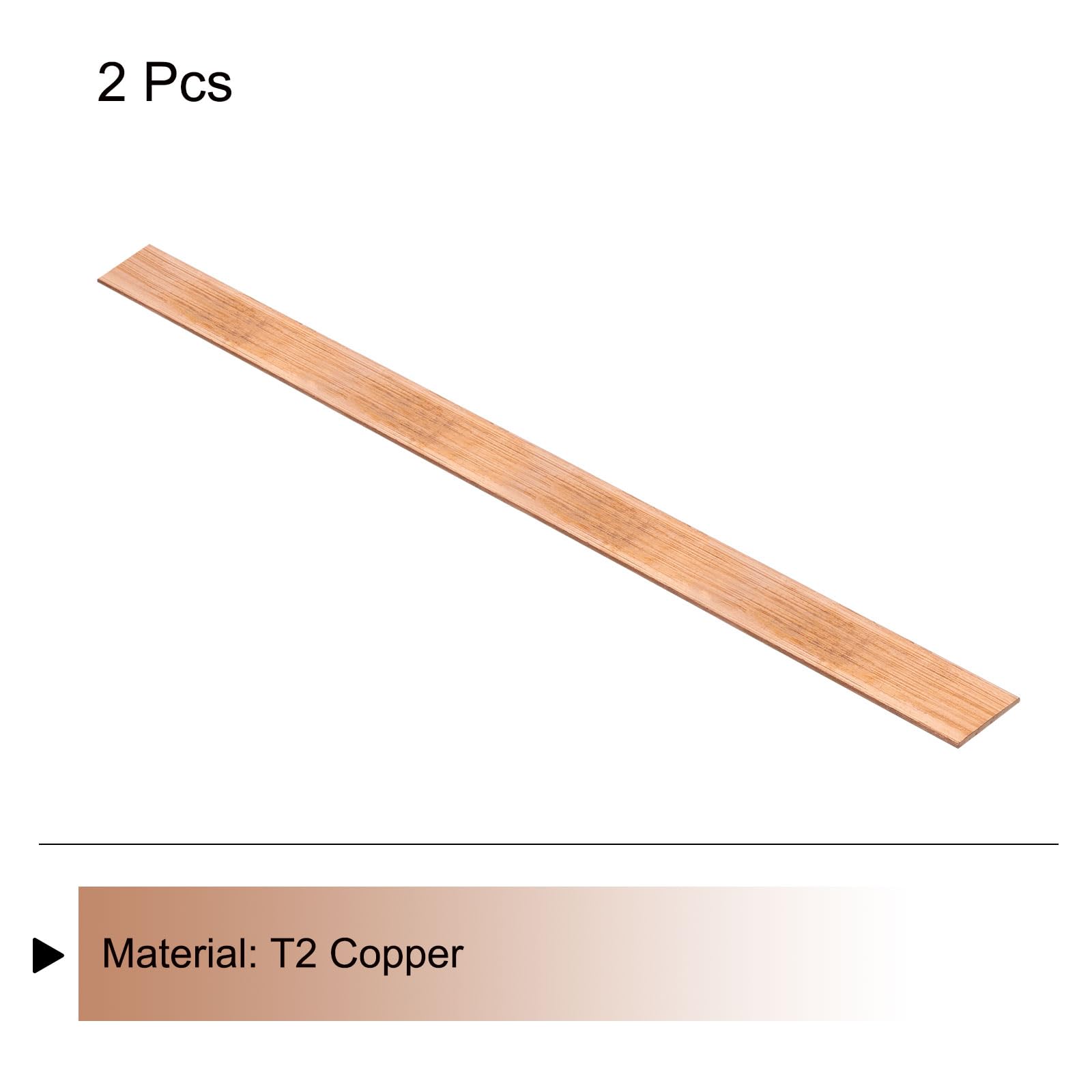 QUARKZMAN 2pz 15,8" x 4/5" Rame Piatto Barra,1/25" Spessore Rame Barra Scorta per Messa a terra Sistemi Progetti architettonici