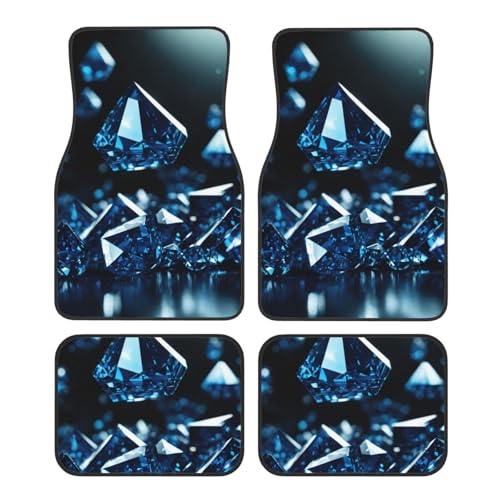 Tapis de voiture à motif losanges haut de gamme, jeu complet de protections pour berline et SUV