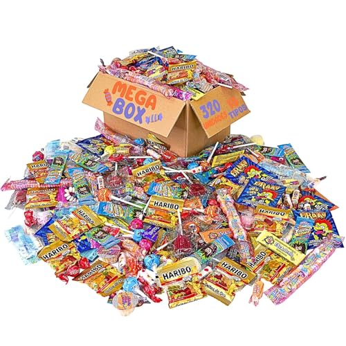 EVERGIFT Pack de 320 Doces de Aniversário para Recheio de Pinhatas | Sacos de Guloseimas para Festas Infantis Embalados Individualmente.