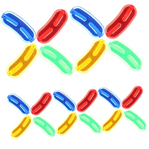 VICASKY 20pcs Wheel Reflectors High Reflective Replaceable Signs for Professional Bicycles Lightweight and Easy to Install Bike Accessories for Enhanced Safety