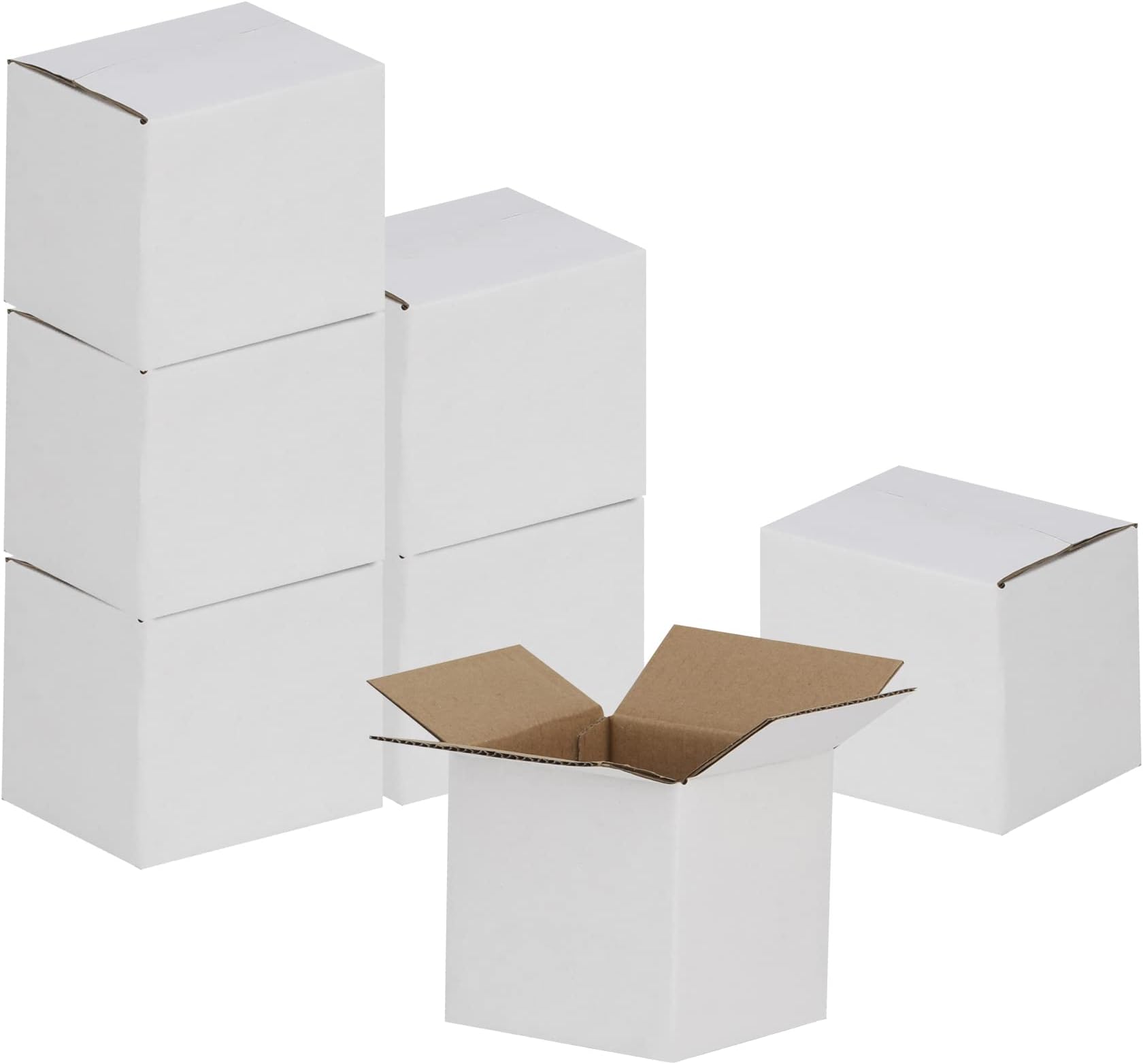 50 Pack 4 x 4 x 4 Inches Shipping Boxes Corrugated Boxes