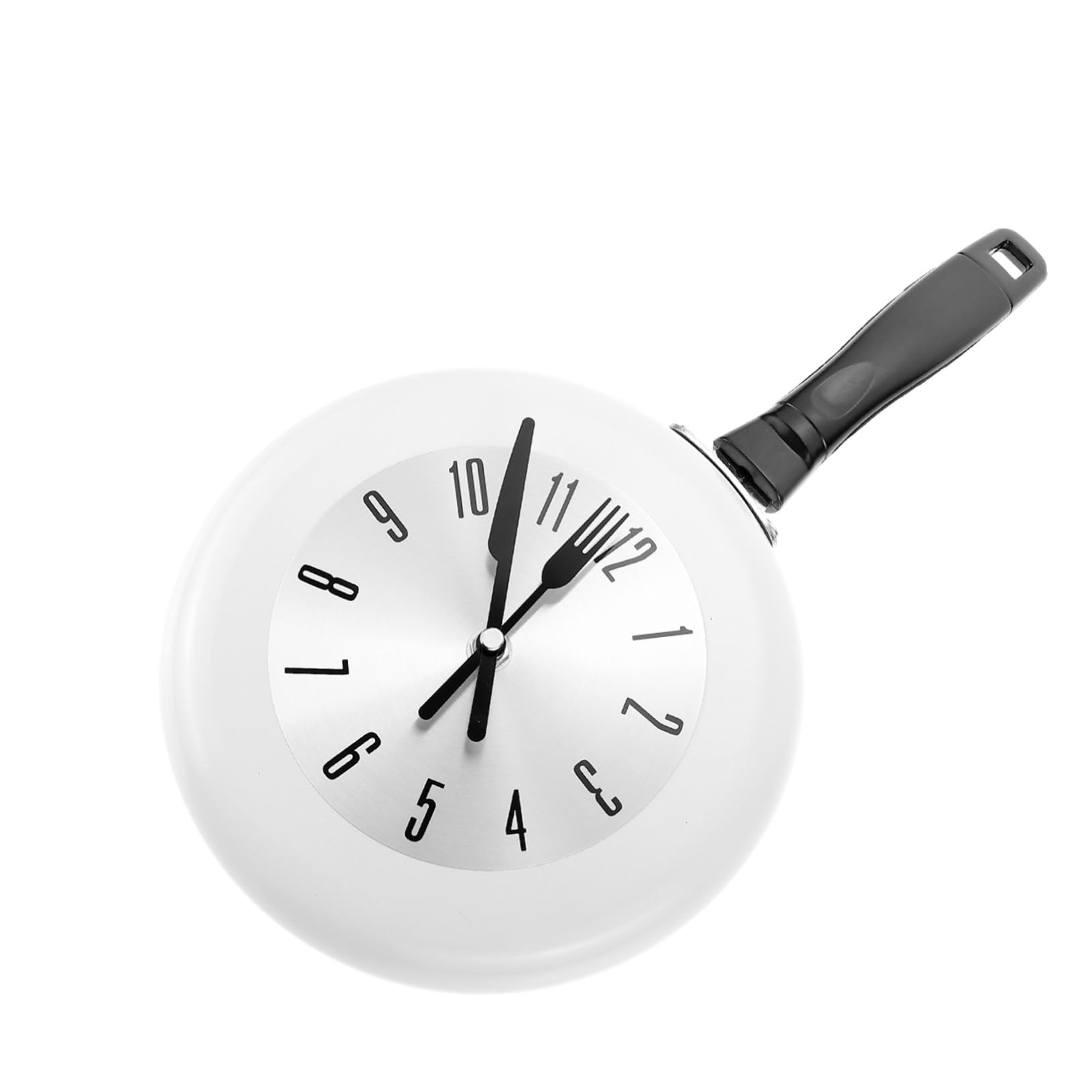 Orologio da Parete Design Rotondo per Cucina Bianco Combinazione Classica e di Viaggio Accurato e Silenzioso in Acciaio Inossidabile e Plastico