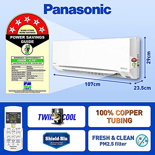 Image of Panasonic 1.5 Ton 5 Star Wi-Fi Twin Cool Inverter Split AC