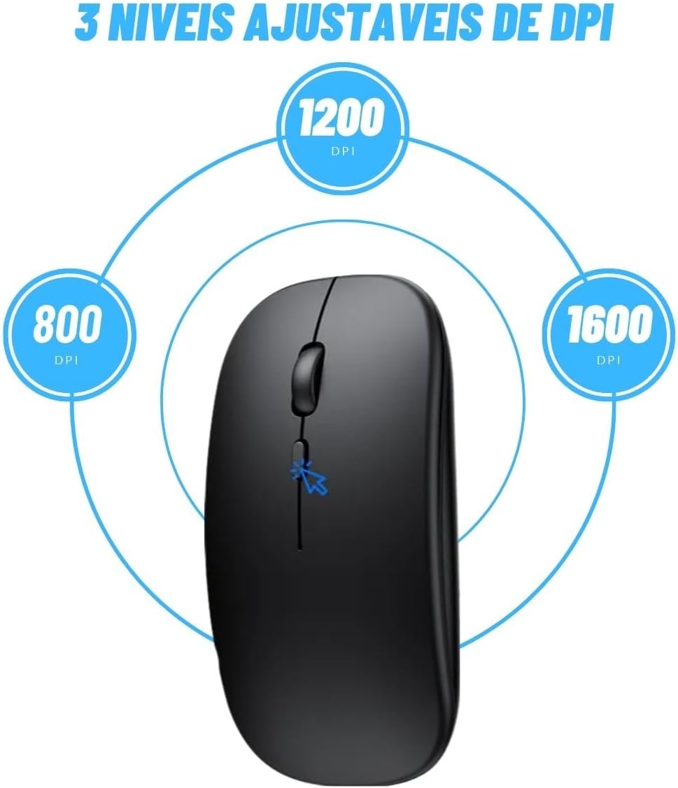 Mouse Bluetooth Bateria Interna Recarregável Longa Duração. Cuidado! 3 51Leruzgowl. Ac Sl1200