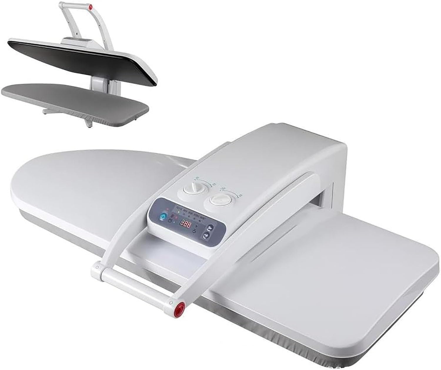 Pressa for ferro da stiro a vapore di grandi dimensioni, 1800W | Superficie antiaderente da 800x310 mm, pressione da 50 kg e getto di vapore for bucato, asciugamani e lenzuola efficienti
