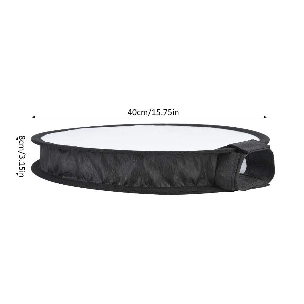 Diffuseur de boîte à lumière, diffuseur de boîte à lumière de forme ronde pliable portable de 40 cm pour la lumière du flash de l'appareil photo