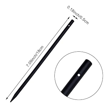 60 PCS Vintage Wooden Hair Sticks, Pencil Hair Pins, Black Chopstick Bun Clips for Women and Girls, Decorative Hairstyle Holder (with Hole)