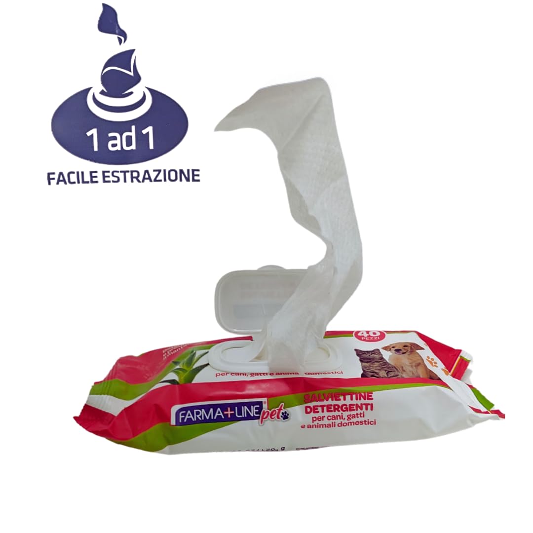 Lot de 40 lingettes parfumées pour animaux