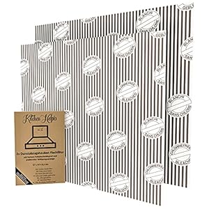 Kitchen Helpis® 2X Dunstabzugshaube Flachfilter, 57x54cm, 1mm dick, Universal Filter Dunstabzugshaube zuschneidbar, mit Sättigungsanzeige, starke Filterleistung, 100% kompostierbar, Abzugshaube Filter