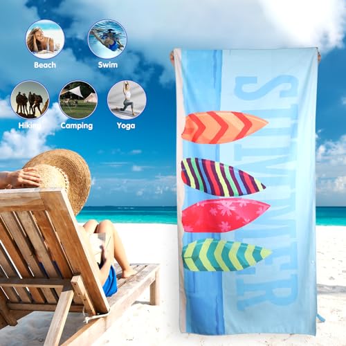 Jostift Mikrofaser Strandtuch Groß 180x90, Strand Handtücher Sandfrei mit Tasche, Schnell Trocknende, Handtuch Badetuch Strandhandtuch, Leichtes und Dünnes Tragbares Saunatuch Badehandtuch