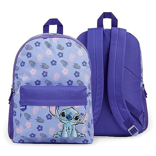 Disney Stitch Rucksack Kinder Mädchen Kinderrucksack Schulrucksack Verstellbar Schule Reisen Sport Geschenke für Mädchen (Lila)