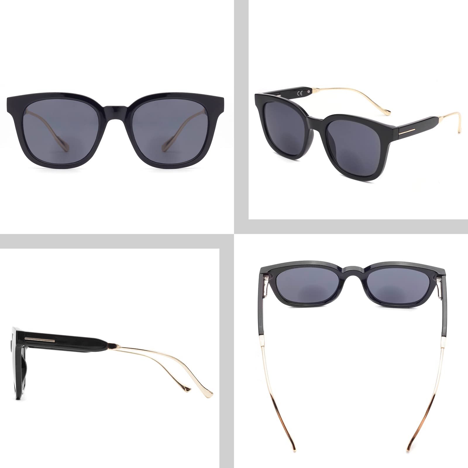 E & R Elegant Rabbit bifocal sunglasses, Black, M - Image 4