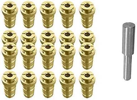 Messing Pool Cover Anchor Von Mistcooling – Sicherheitsanker Für Poolabdeckungen, 5/8 Zoll, Mit Tamping-Werkzeug (10 Stück)
