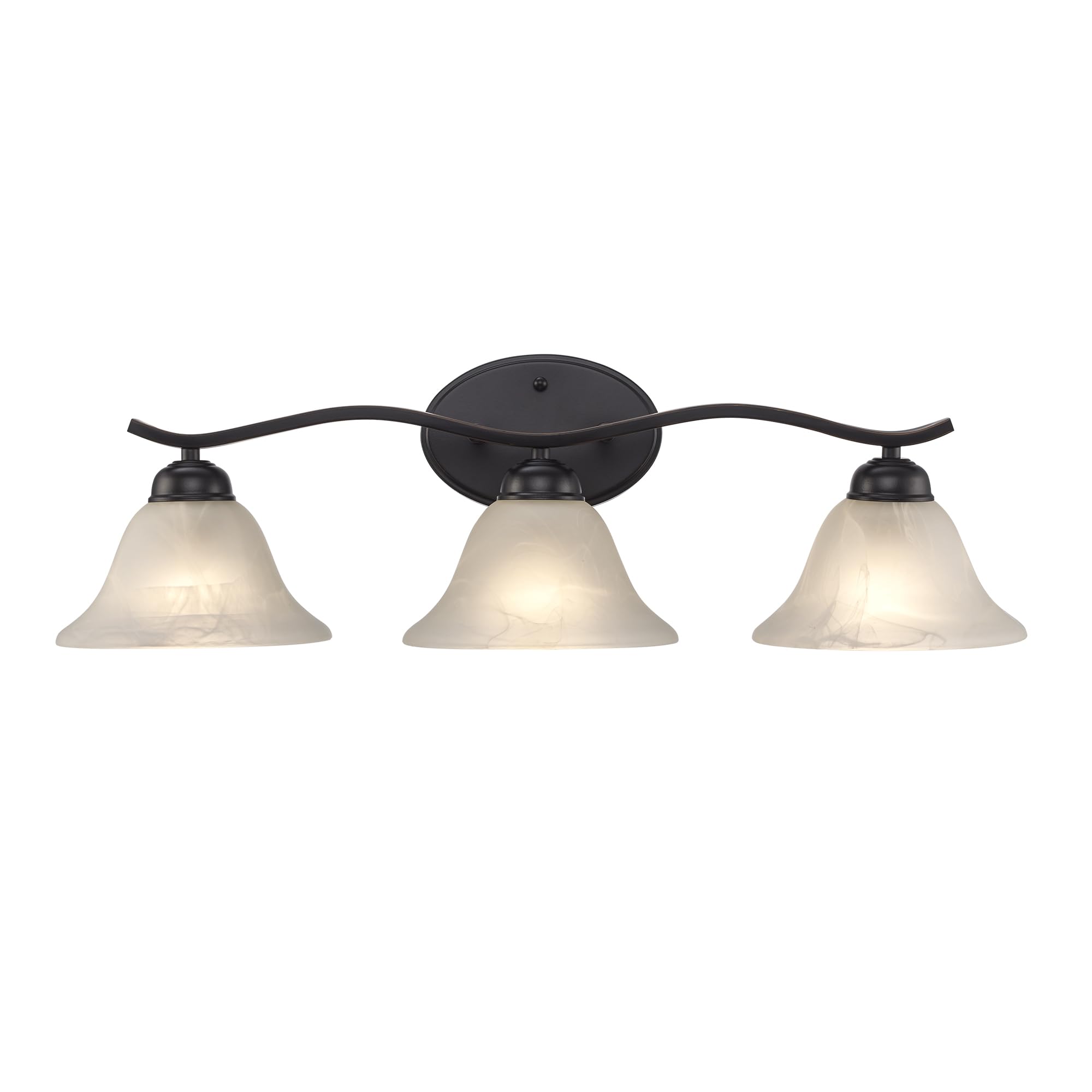 Lighting TG2827 ROB Transitional 26 Inch Three Light Bathroom Vanity I Rubbed Oiled Bronze I Modern Contemporary Light Fixture I