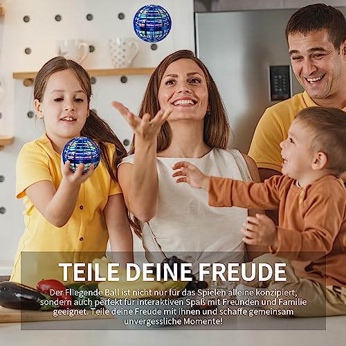 Ivtivfu Fliegender Ball Spielzeug (Blau), LED Flying Spinner, Magic Hover Schwebe Magischer Ball, Bumerang Drohne Toys für Mädchen und Junge, Geschenk für Kinder ab 6, 7, 8, 9, 10, 12 Jahren