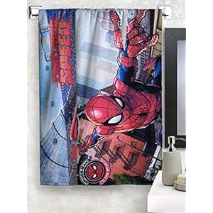 Athom Trendz Cars and Spiderman Kids Bath Towel (Pack of 2, Multicolour, Cotton, 500 GSM)