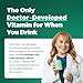 H-PROOF The Anytime You Drink Vitamin, Liver Health & Immunity Support with Electrolytes, Milk Thistle, and Vitamins B & C - 40 Chewable Tablets (20 Servings), Vegan, Black Cherry