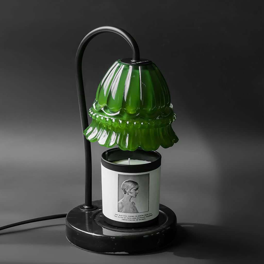 ppARK Lampada Candela Lampada a Cera di Fusione Vintage Lily of The Valley Lampada scaldacandele Lampada scaldacandele profumata Lampada da Comodino a Cera dimmerabile da Comodino