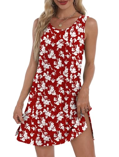 Image of BKRIVE Coverup Summer Dresses for Women 2026 Eyelet Casual Loose Sleeveless Sundresses Tank Dresses with Pockets