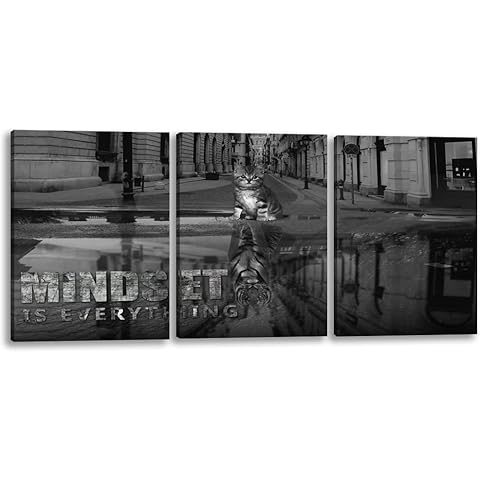 3 Panels Motivational Canvas Wall Art Inspirational Wall Art Entrepreneur Quotes Poster Print Artwork Painting Picture for Framed Home Decoration Living Room office bedroom 36''W x 16''H