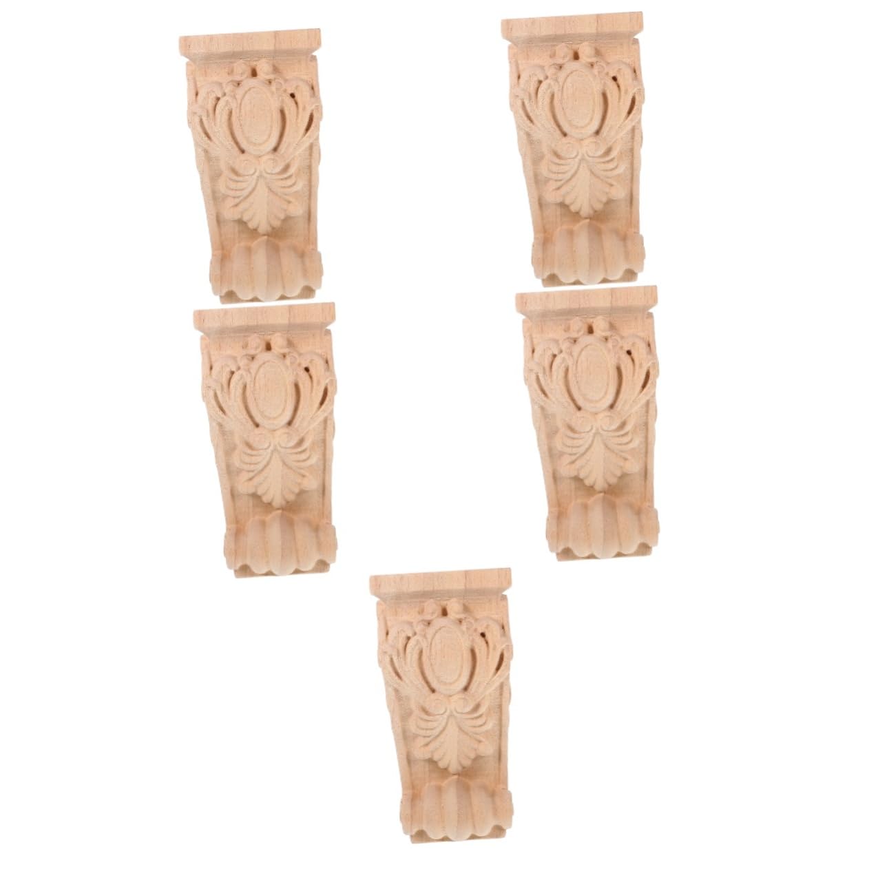 Soporte decorativo madera tallada PRETYZOOM aplique ornamental para muebles y diseño de interiores