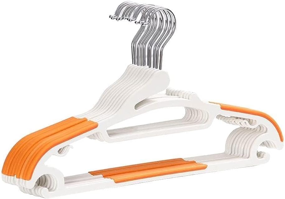 Multifunctional Hanger with Hook Coat Coat Rack Clothes Drying Rack Plastic Non-Slip Hanger 5 Color Optional(Red)