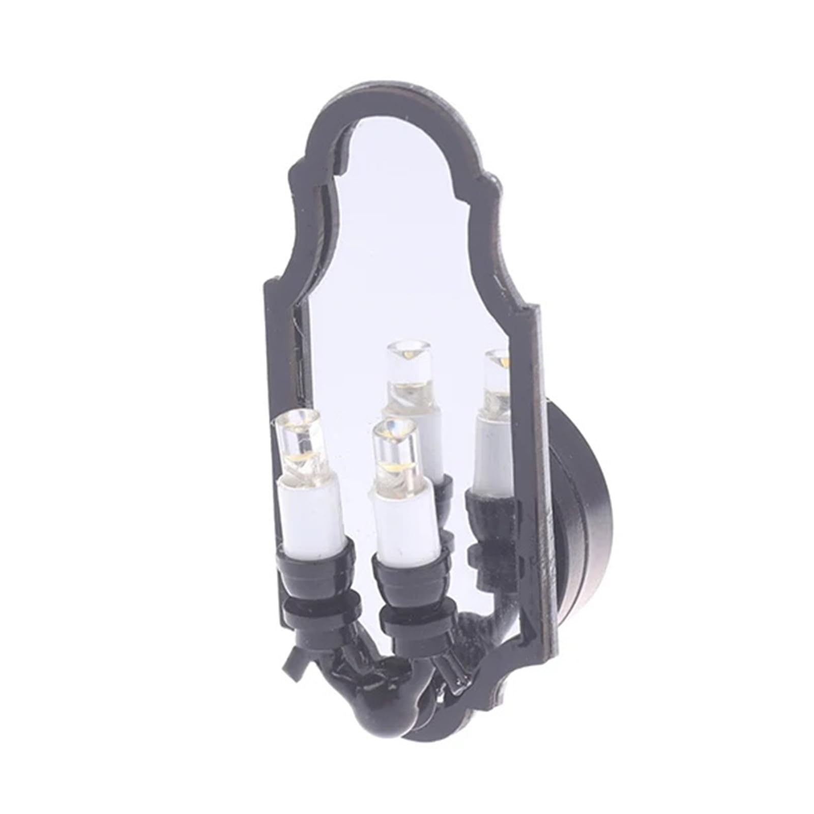 Case delle bambole LED Applique da parete con due teste lampada scala 1/12 Lampada da parete in miniatura per scena giardino visualizzazione decorazioni