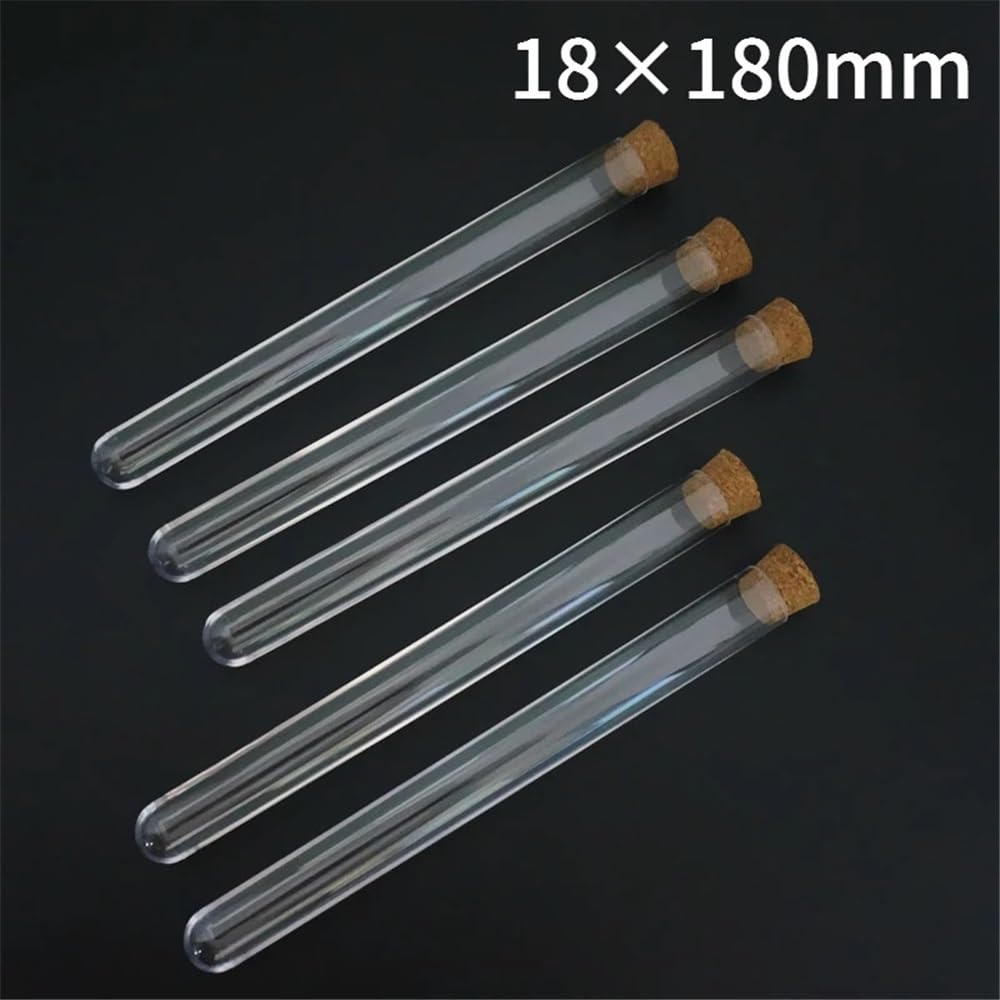 100 szt./opakowanie 18 x 180 mm 30 ml okrągła dolna plastikowa tuba z twardą przezroczystą fiolką do pakowania laboratorium