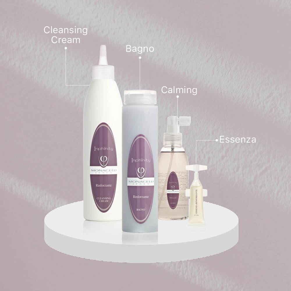 Monacelli Inphinity Bagno Shampoo Rinforzante 1000ml detergente cremoso delicato per prevenire e contrastare la caduta dei capelli