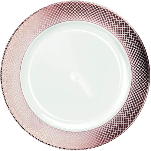 Platos Cargadores Redondos Oro Rosa 12" Paquete de 10 miniatura 1