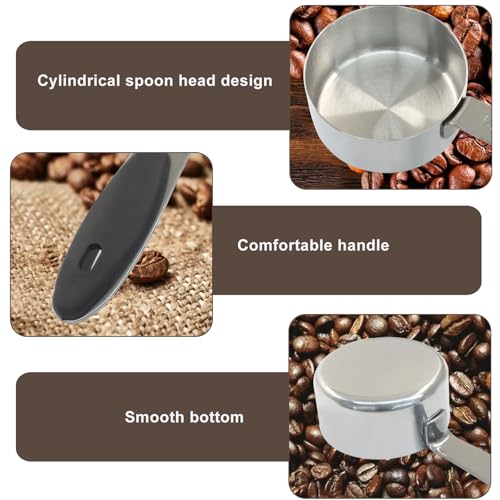 Cucharón medidor café 1/4 taza 60 ml acero inoxidable miniatura 3