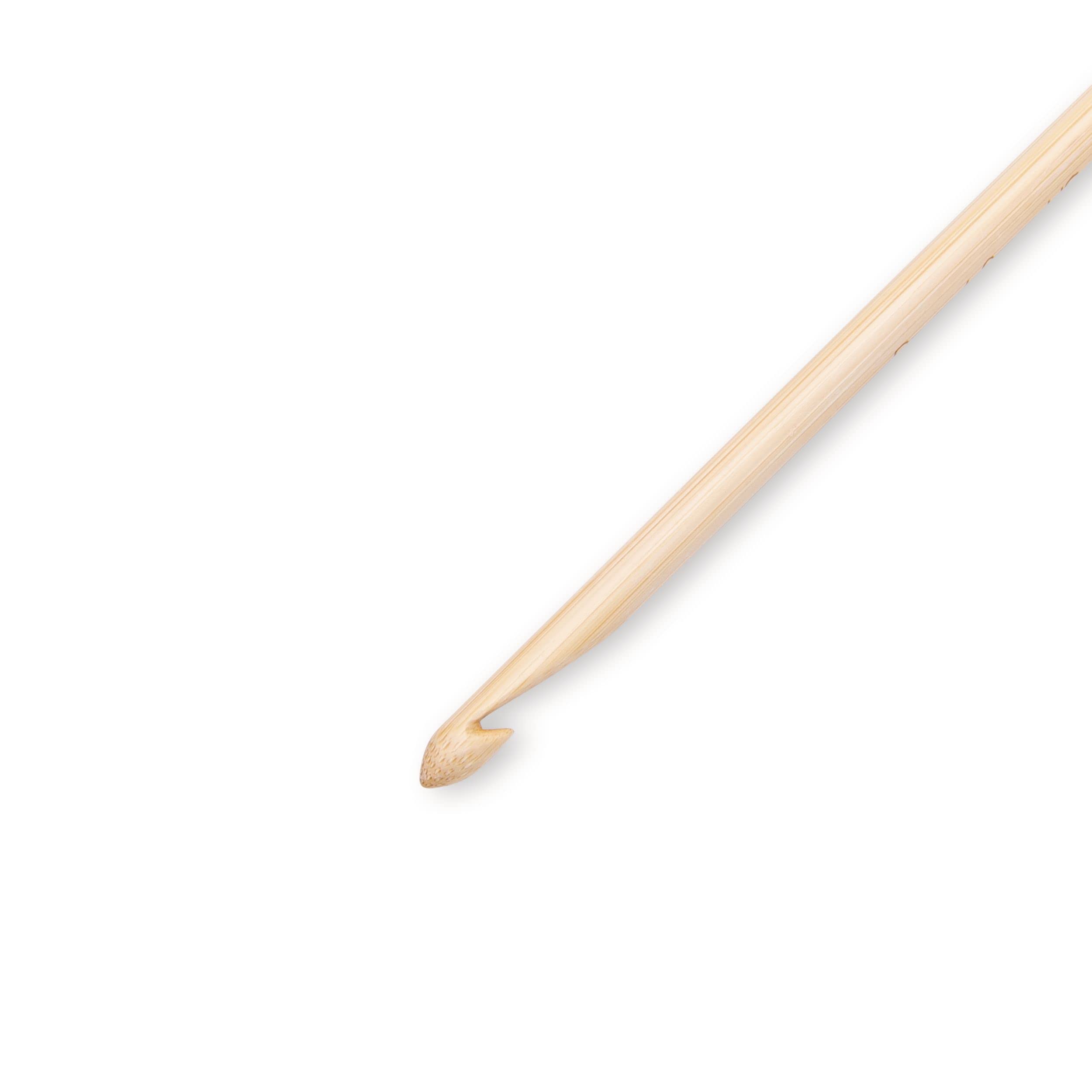 Prym 197612 Wool Crochet Hook Bamboo 15 cm 6.0 mm, natural - Image 3