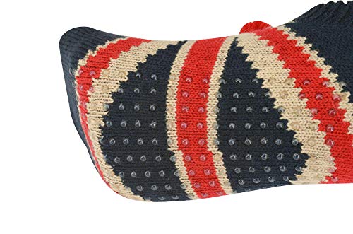 ELFJOY Women Girls Indoor Non-Slip Thick Fluffy Cozy National Flag Winter Crew Socks4