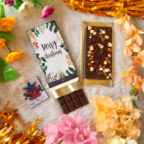 Image of Expelite Merry Christmas Chocolate Bar Gift - Christmas Chocolates Bars /New Year Chocolate Gift (100 g)