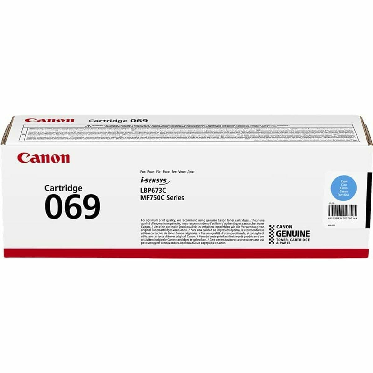 Canon 5093c002 Cartuccia Toner 1 Pz Originale Ciano (cartridge 069 C - )