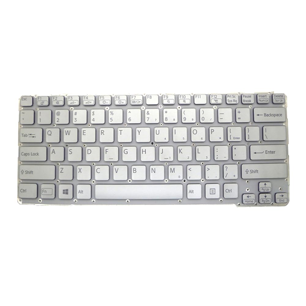 English US Laptop Keyboard for Sony SVE14A 9Z N6BBF T01 149117311US 55012FY02U2-035-G Silver