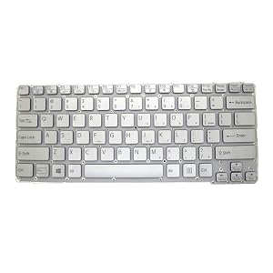 English US Laptop Keyboard for Sony SVE14A 9Z N6BBF T01 149117311US 55012FY02U2-035-G Silver