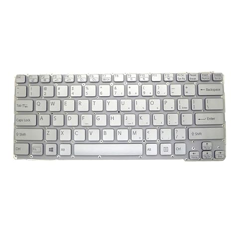 English US Laptop Keyboard for Sony SVE14A SVE14A190S SVE14A190X SVE14A23CDS SVE14A25CG SVE14A25CN SVE14A25CV SVE14A25CXS Silver